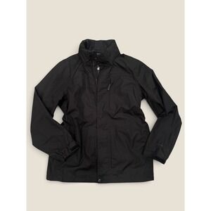 Eddie Bauer WeatherEdge Mens Black Waterproof Breathable Rain Jacket Large